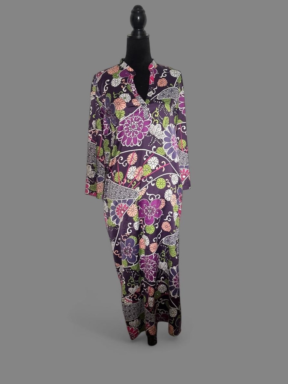 Natori Purple Floral Maxi dress